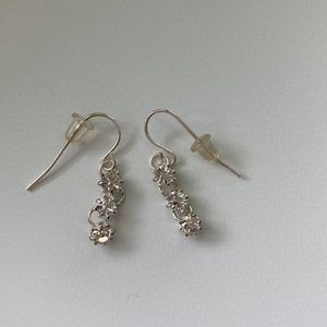 Cute diamond dangling earrings